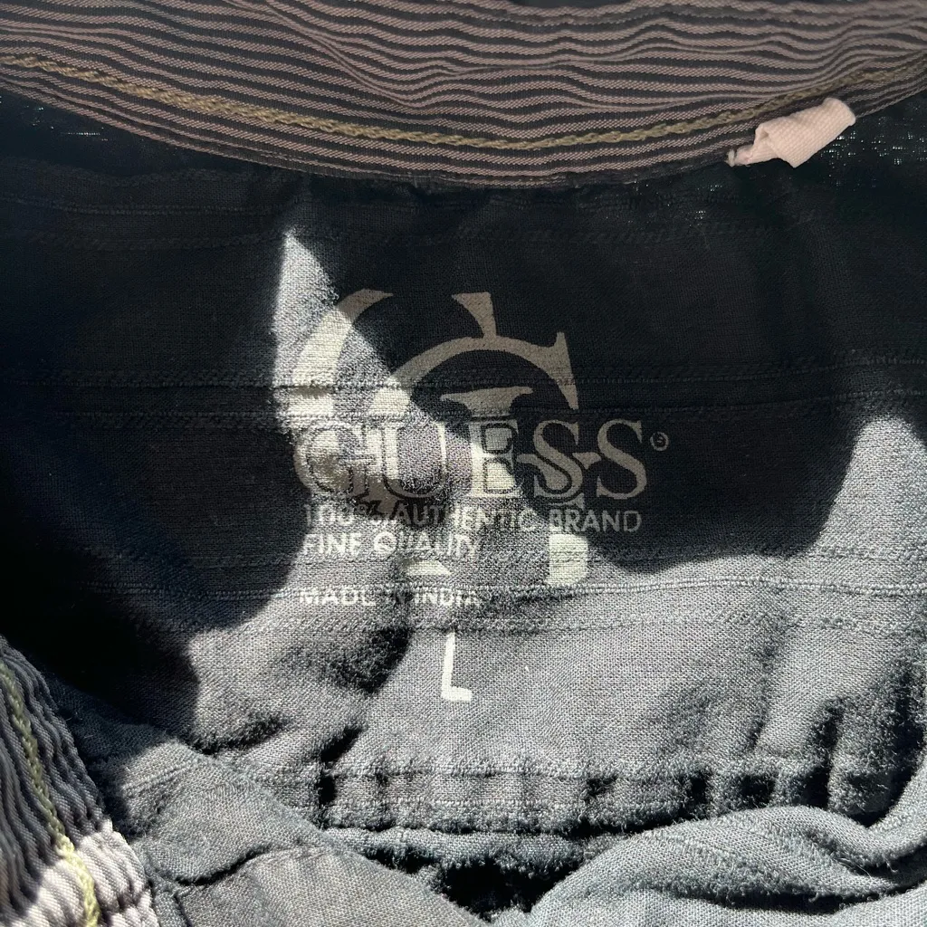 Vintage Guess Black Collared Button Up Shirt Women’s L Y2K Embroidered Bird - Image 14