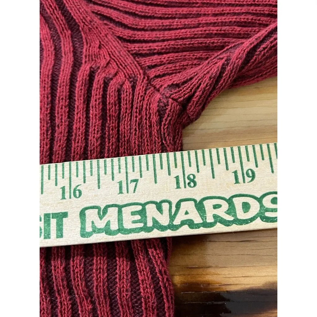 Eddie Bauer Sweater Women's‎ Size Small Red Hooded 1/4 Zip Soft Ribbed Knit City - Image 4