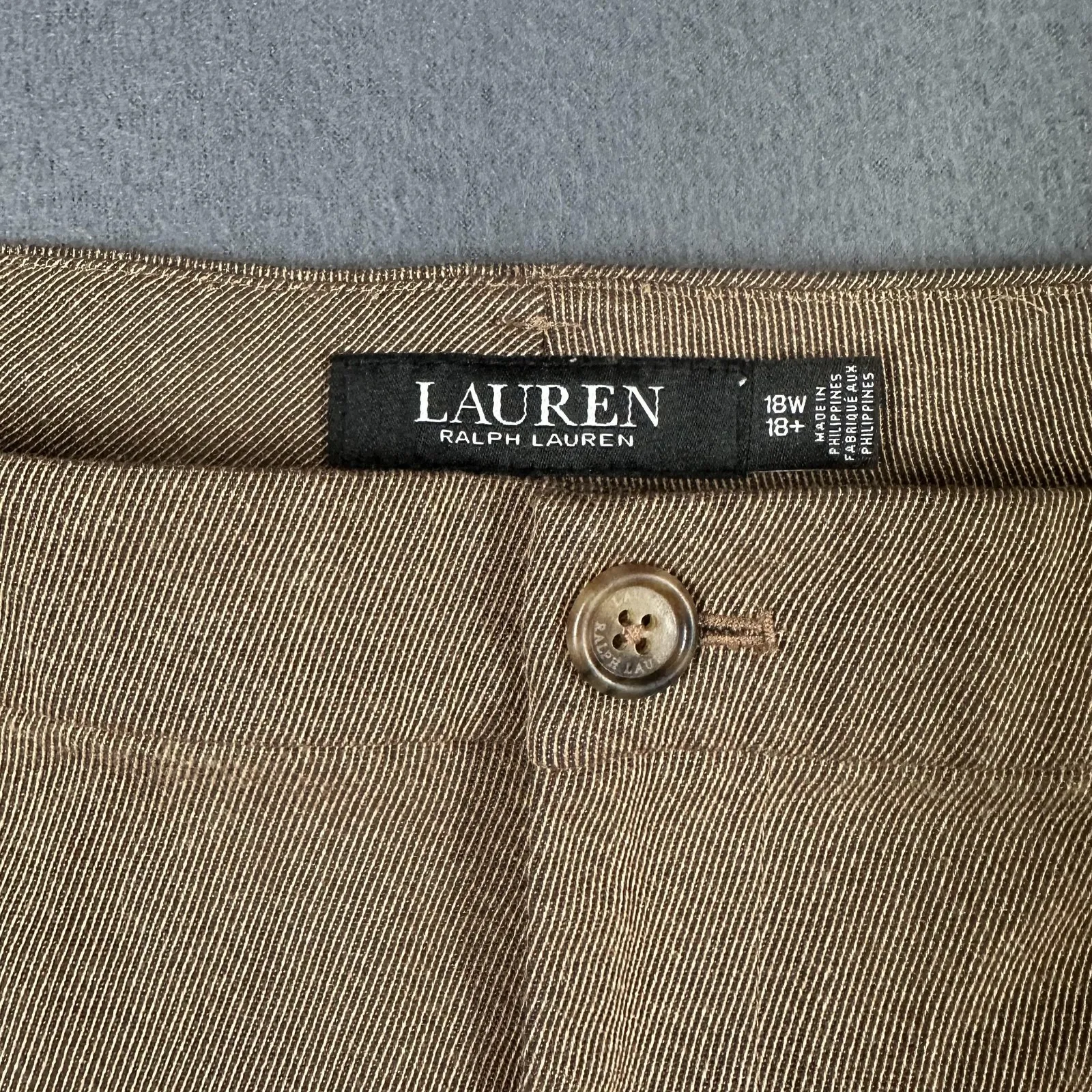 Lauren Ralph Lauren Pants Womens 18W Brown Pleated Bi-Stretch Jodhpur Wool Blend - Image 7