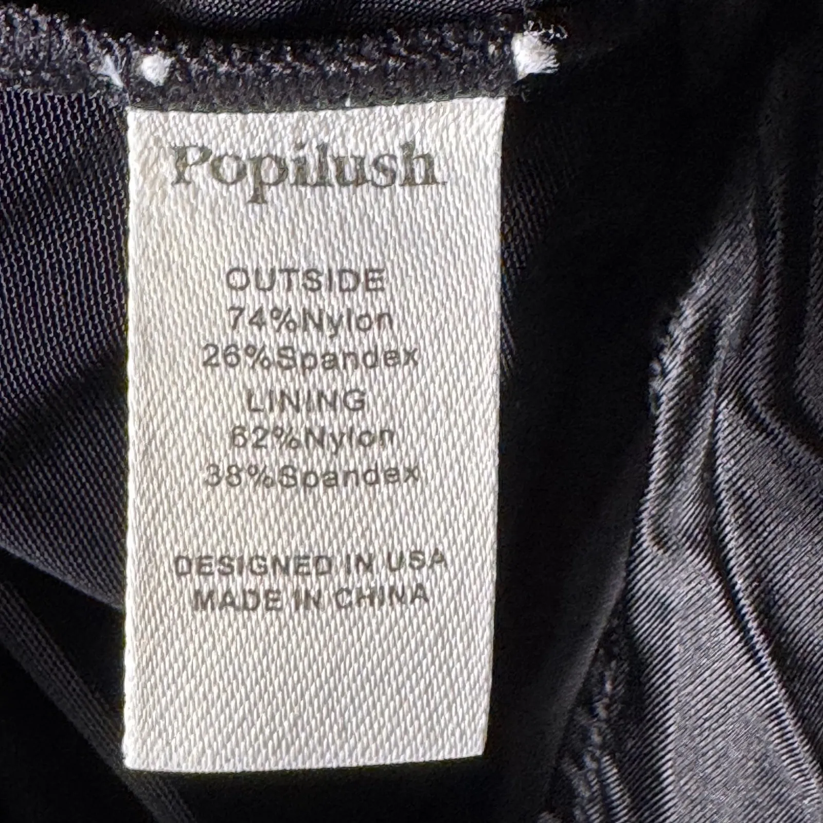 NWT Popilush Black Long Sleeve Mock Neck Shapewear Bodysuit Tummy Control M Size M - Image 9