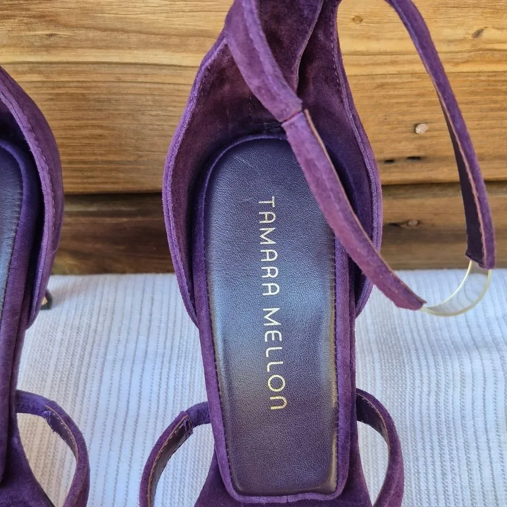 Tamara Mellon Pillow Top Heels Shoes Purple Size 6 - Image 4