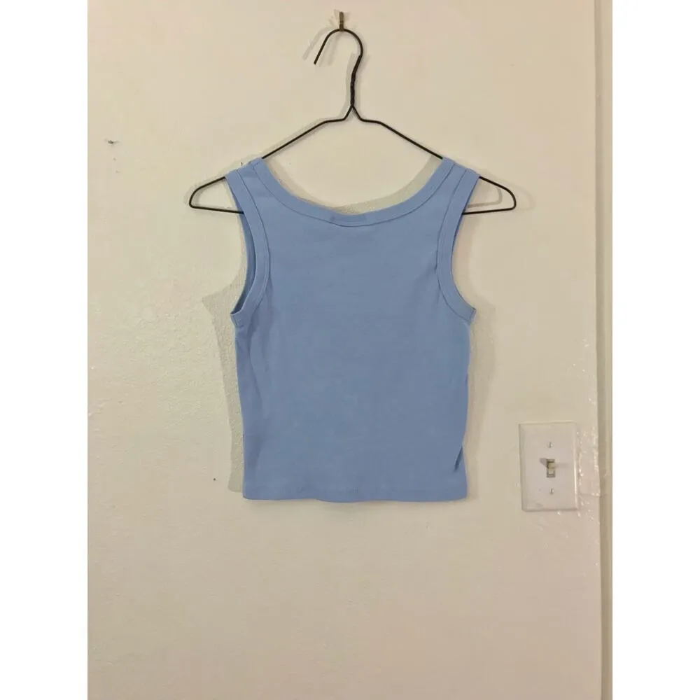 Grayson Threads Sweet & Fresh fruity blue cropped tank top - Image 5