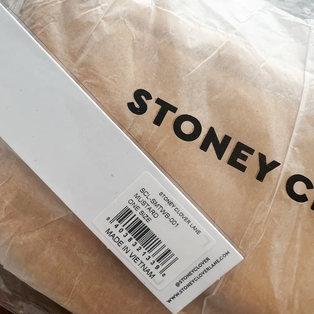 NWT STONEY CLOVER LANE Fanny Pack Classic Nylon Mustard Pasta - Image 3