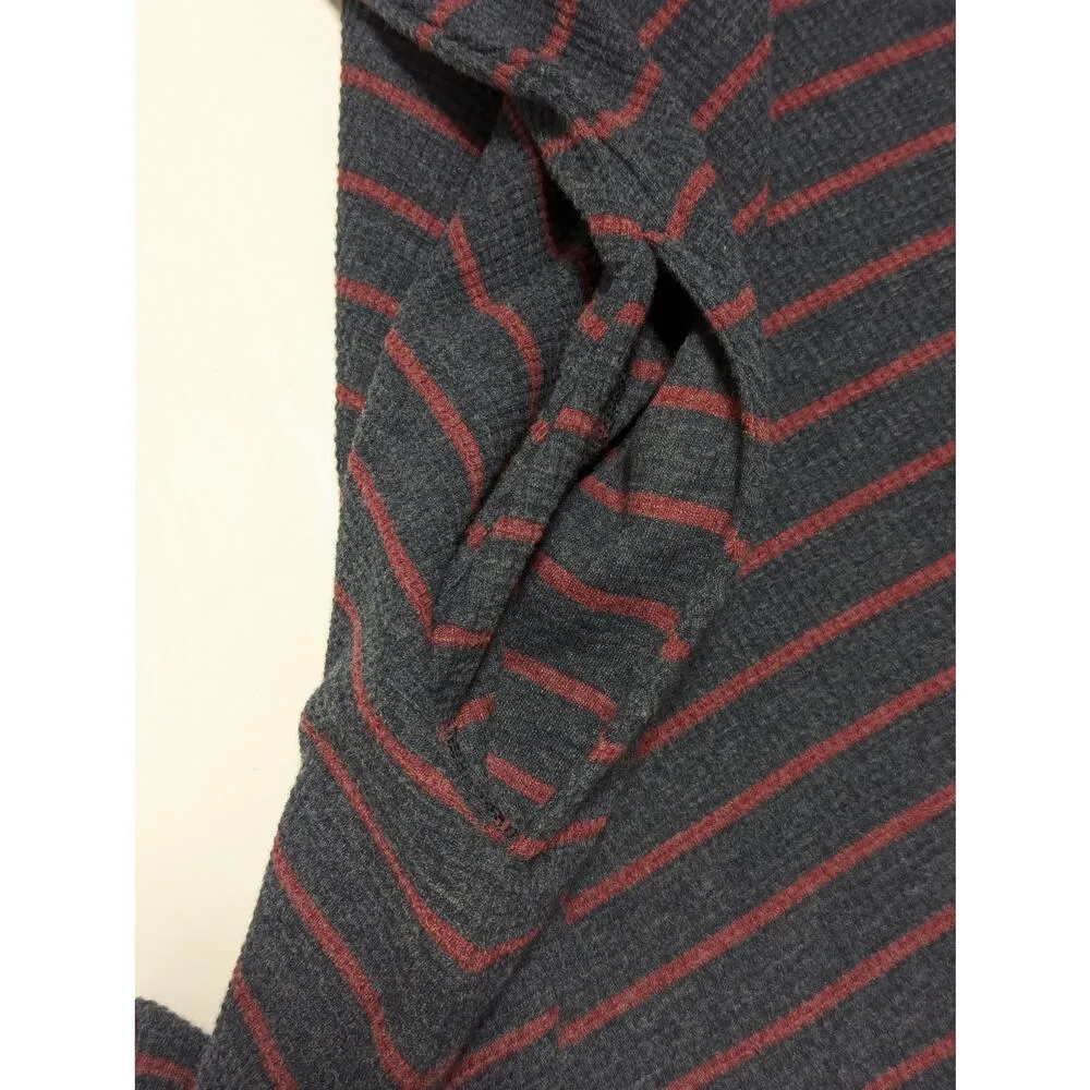 Toad and Co Foothill Long Sleeve Swing Dress Striped Navy Blue Red Womens Large - Image 3