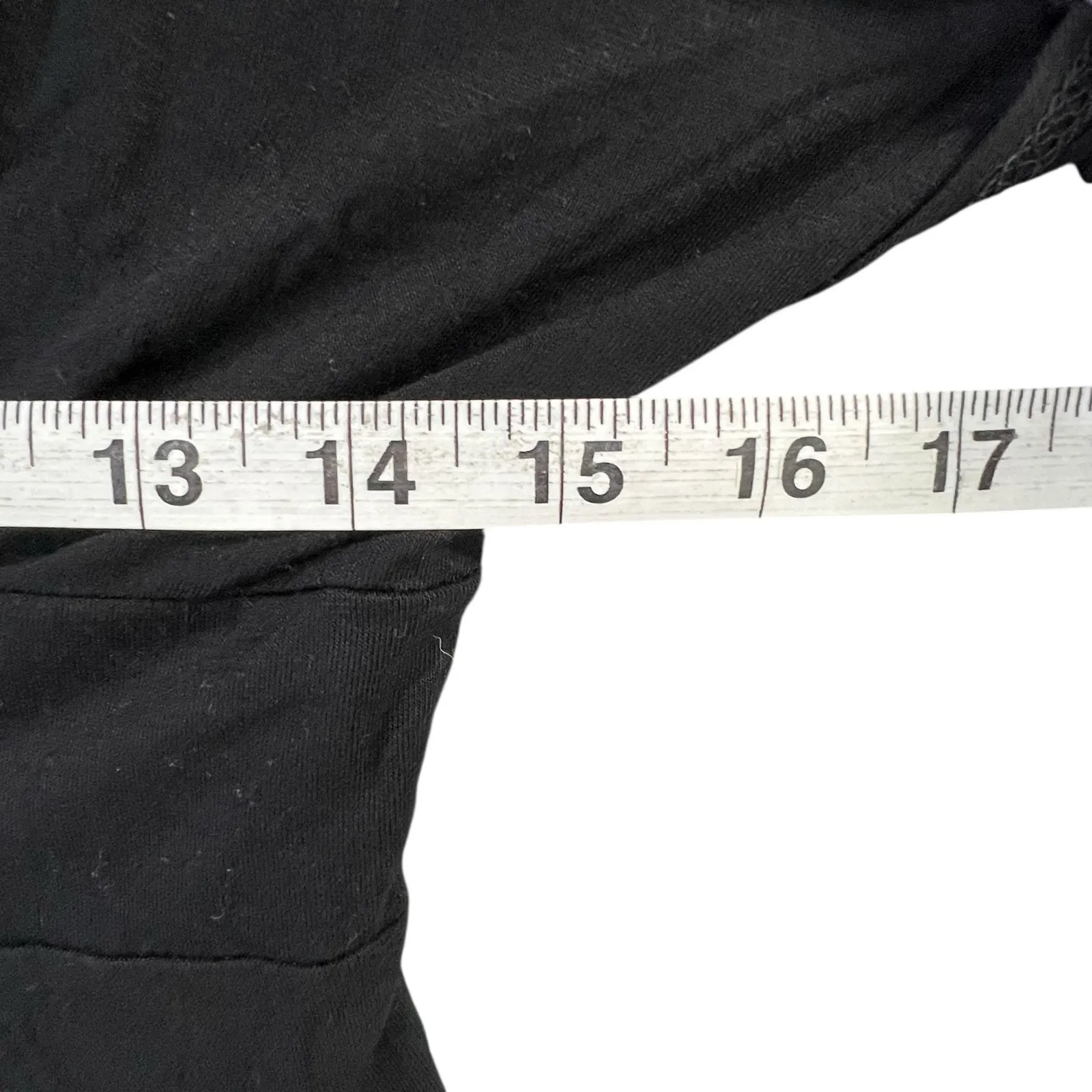 Y2K Soprano Babydoll Top Womens M Black Cold Shoulder Empire Flowy Whimsygoth - Image 7