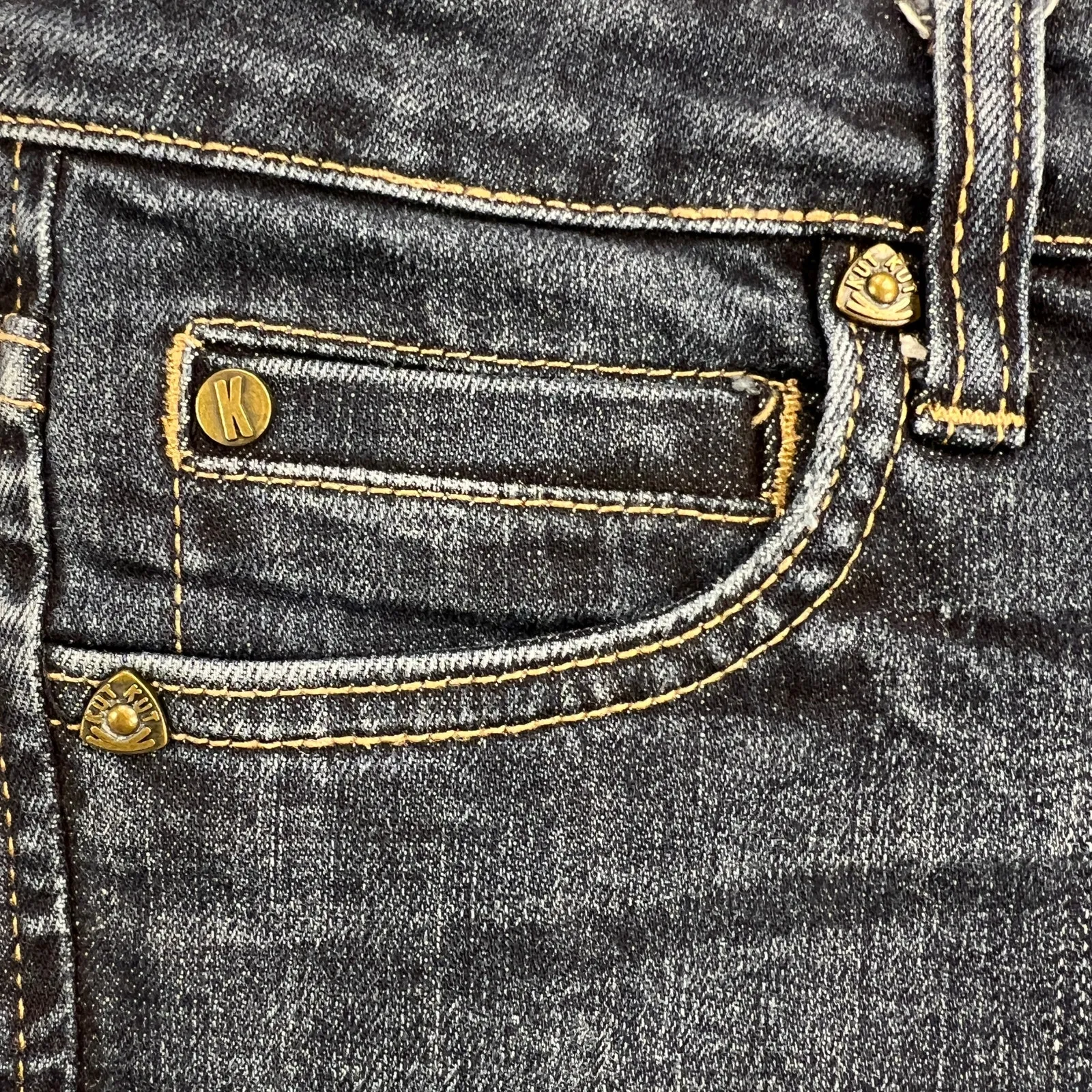 Kut from the Kloth Katy Low Rise Boyfriend Jeans KP271MA1R Med-Dark Wash Size 4 - Image 10