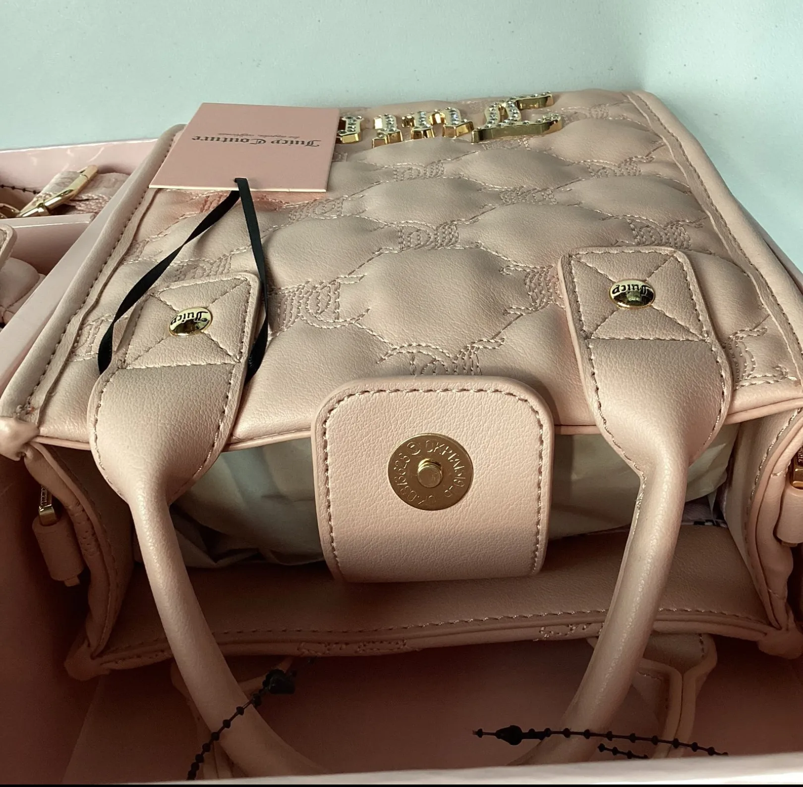 Juicy Couture Pink Crossbody Bag & Coin Purse set Taking the Lead NEW! - Image 6