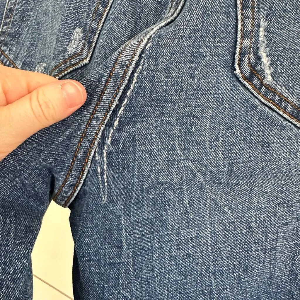 Abercrombie & Fitch Women’s 26 Curve Love Ultra Straight High Rise Jeans Flawed - Image 4