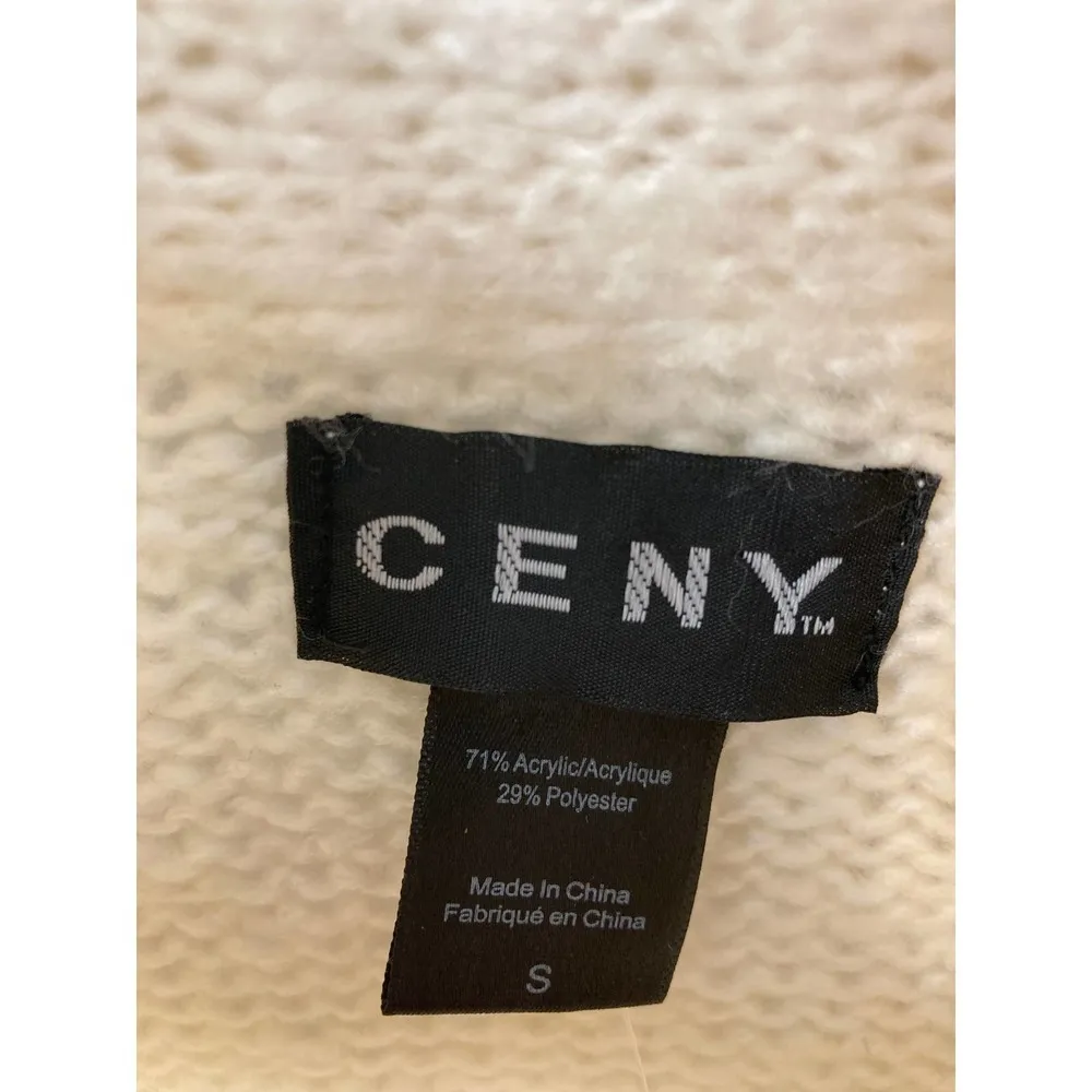 NWT CENY Cable Mock Neck Raglan Pullover Sweater S - Image 3