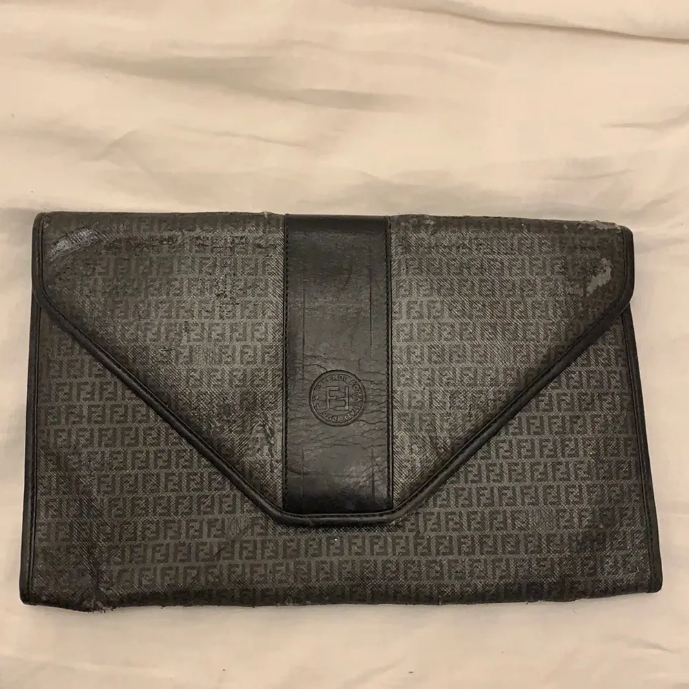 Fendi clutch with crossbody strap - Image 2