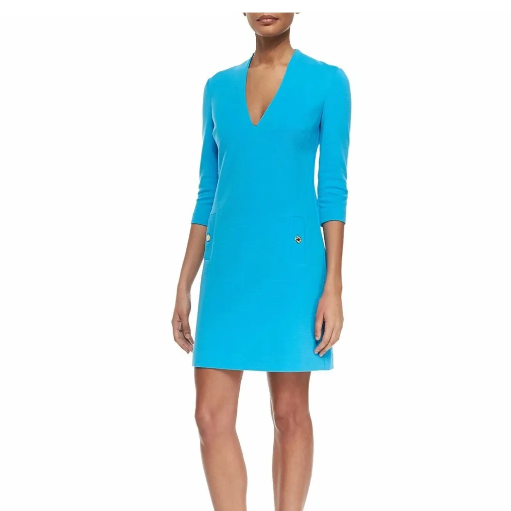 Lilly Pulitzer Charlena Shift Dress Ariel Blue size XL ribbed stretch - Image 3