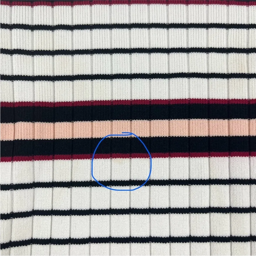 REVOLVE About Us Lennea Ribbed Long Sleeve
Cropped Sweater Black Pink Striped XS - Image 9