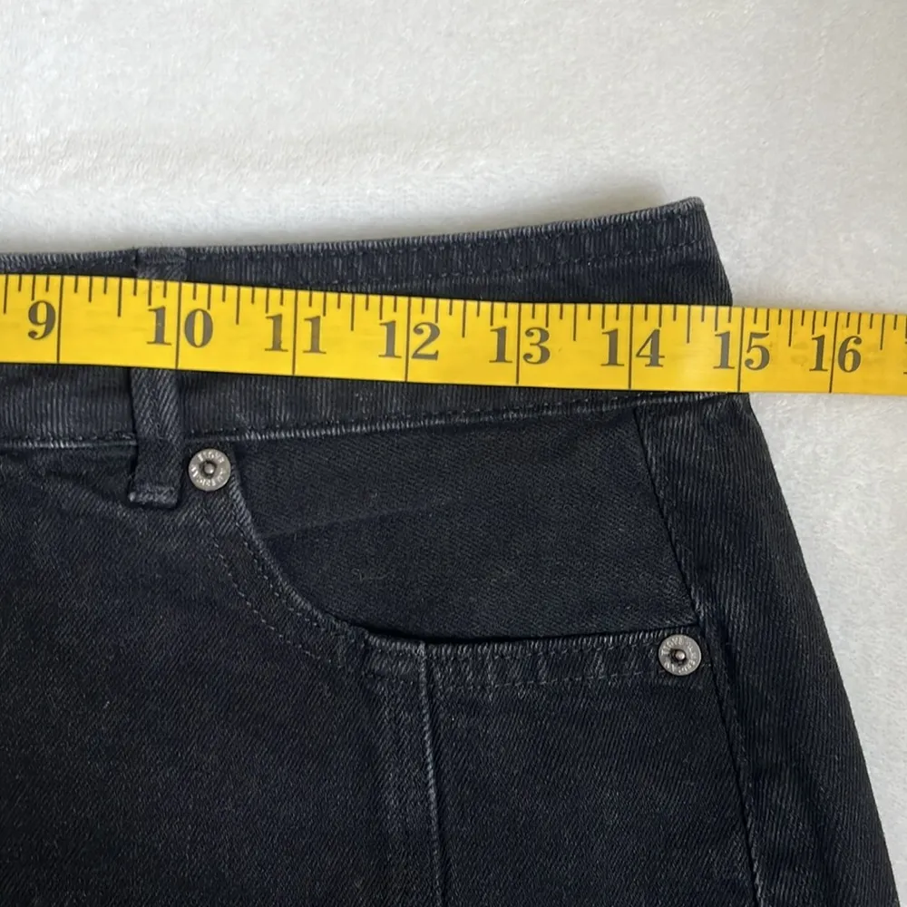 American Eagle Women’s Black Denim High Rise Mini Skirt Size 4 - Image 6