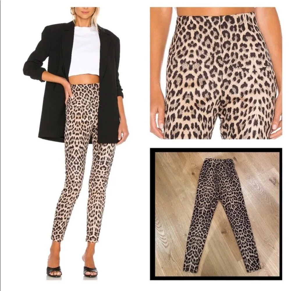 LPA Miley Legging in Leopard Print Faux Suede - Image 2
