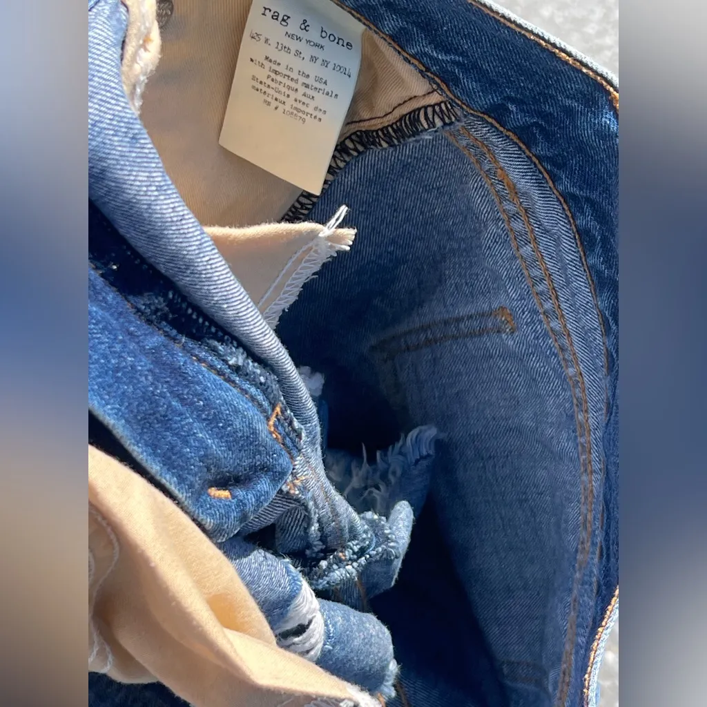 Rag & Bone Johny Cut Off Denim Shorts - Image 13