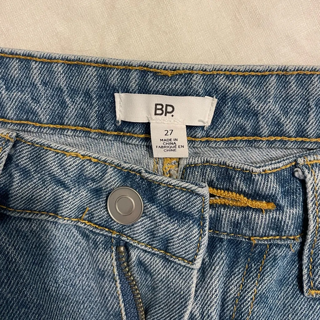 BP Nordstrom Light Blue Distressed Flare Jeans - Image 2