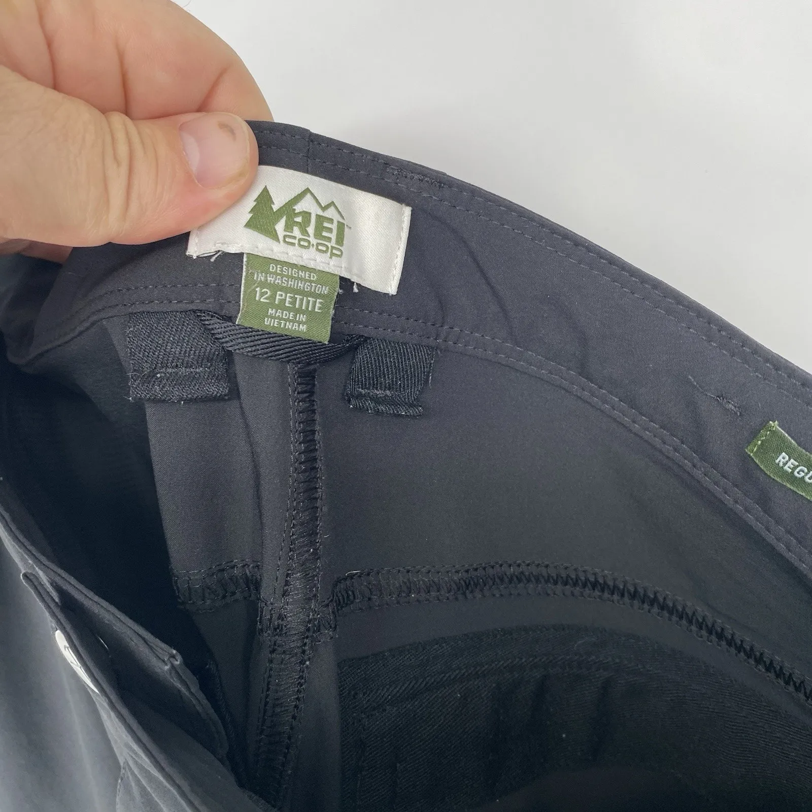 REI Co Op Kornati Roll up Tech Pants Women's Size 12 Petite Black - Image 3