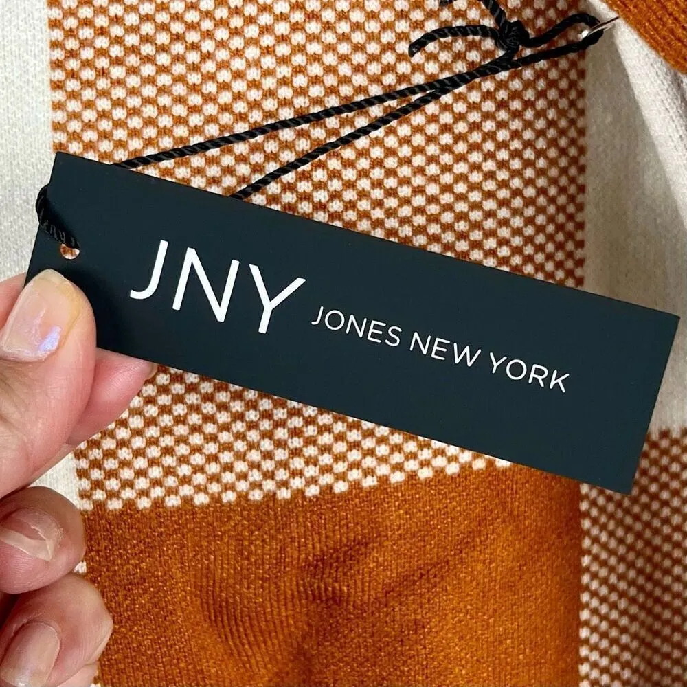 Jones New York Plaid Grigham Fall Sweater Small - Image 2