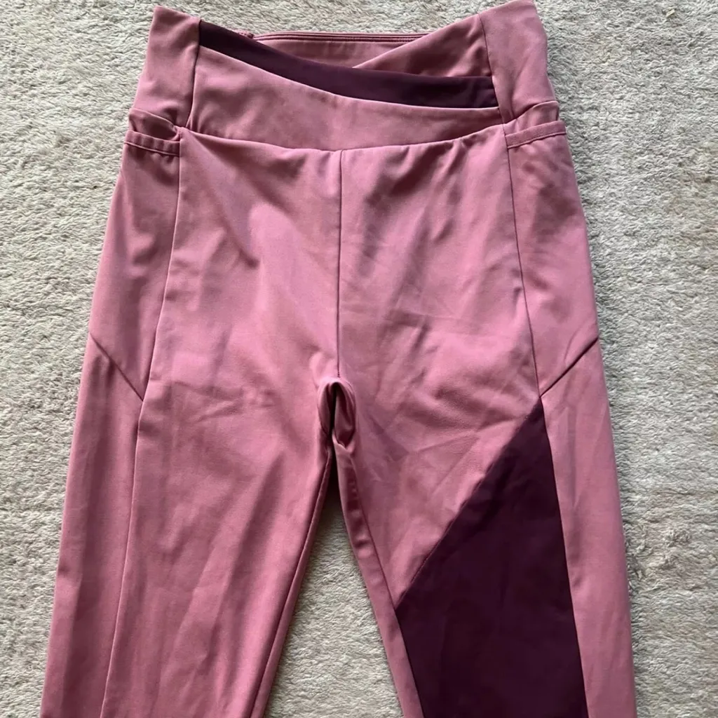 GYMSHARK Asymmetric Crossover Waistband Leggings in Dusky Pink‎ Size Small - Image 2