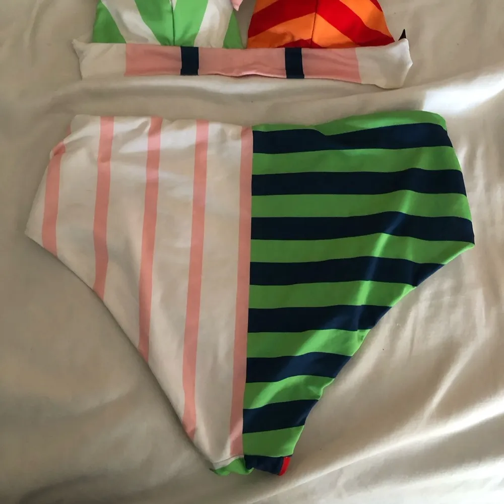 Moschino swim striped bikini multicolor triangle bikini top - Image 5