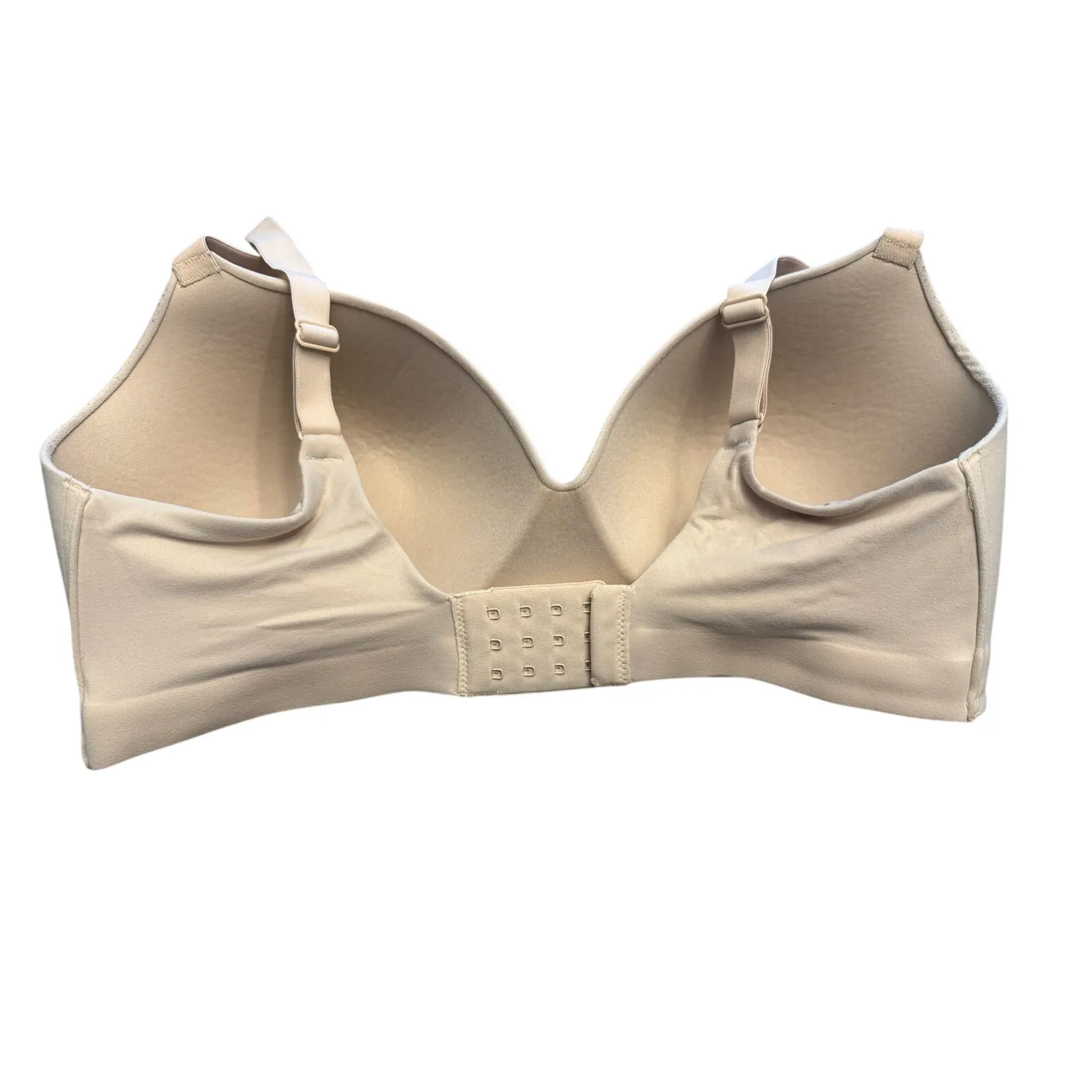 Soma Enbliss Wireless Bra Sz 38DD Pale Sand Nude Adjustable Padded Soft Support - Image 3