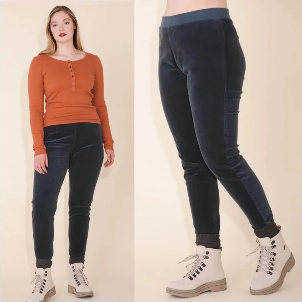 Prairie Underground Slate Gray Blue Treat Me Right Corduroy Legging Pant Medium - Image 2