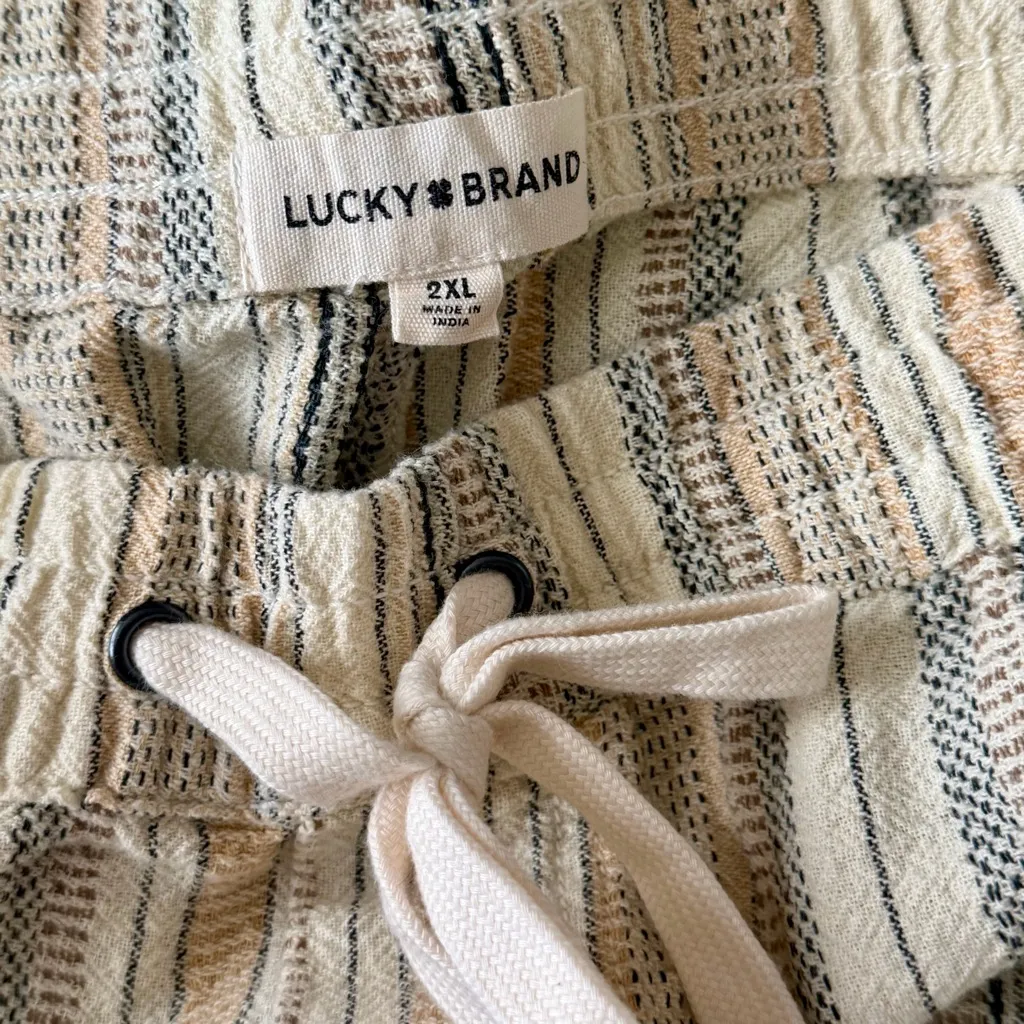 Lucky Brand Paperbag Striped Shorts Womens 2XL - Image 7
