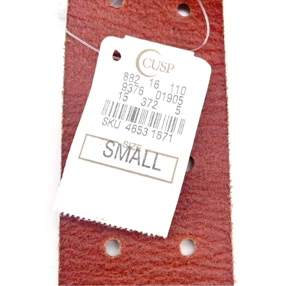 NWT Linea Pelle Brown Genuine Leather Belt Size Small Double Prong Buckle NEW - Image 13