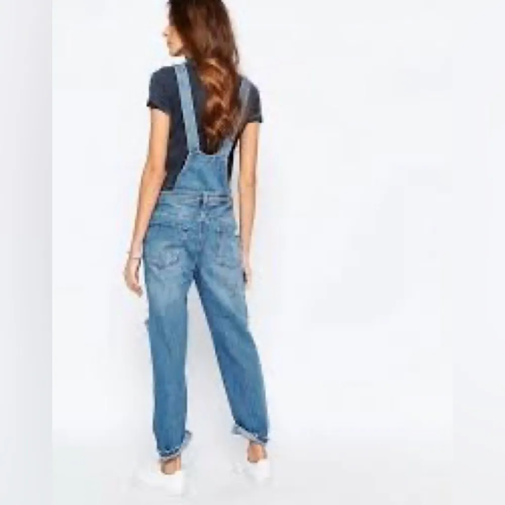 Pull & Bear ASOS Zip Front‎ Denim Overalls Blue - Image 2