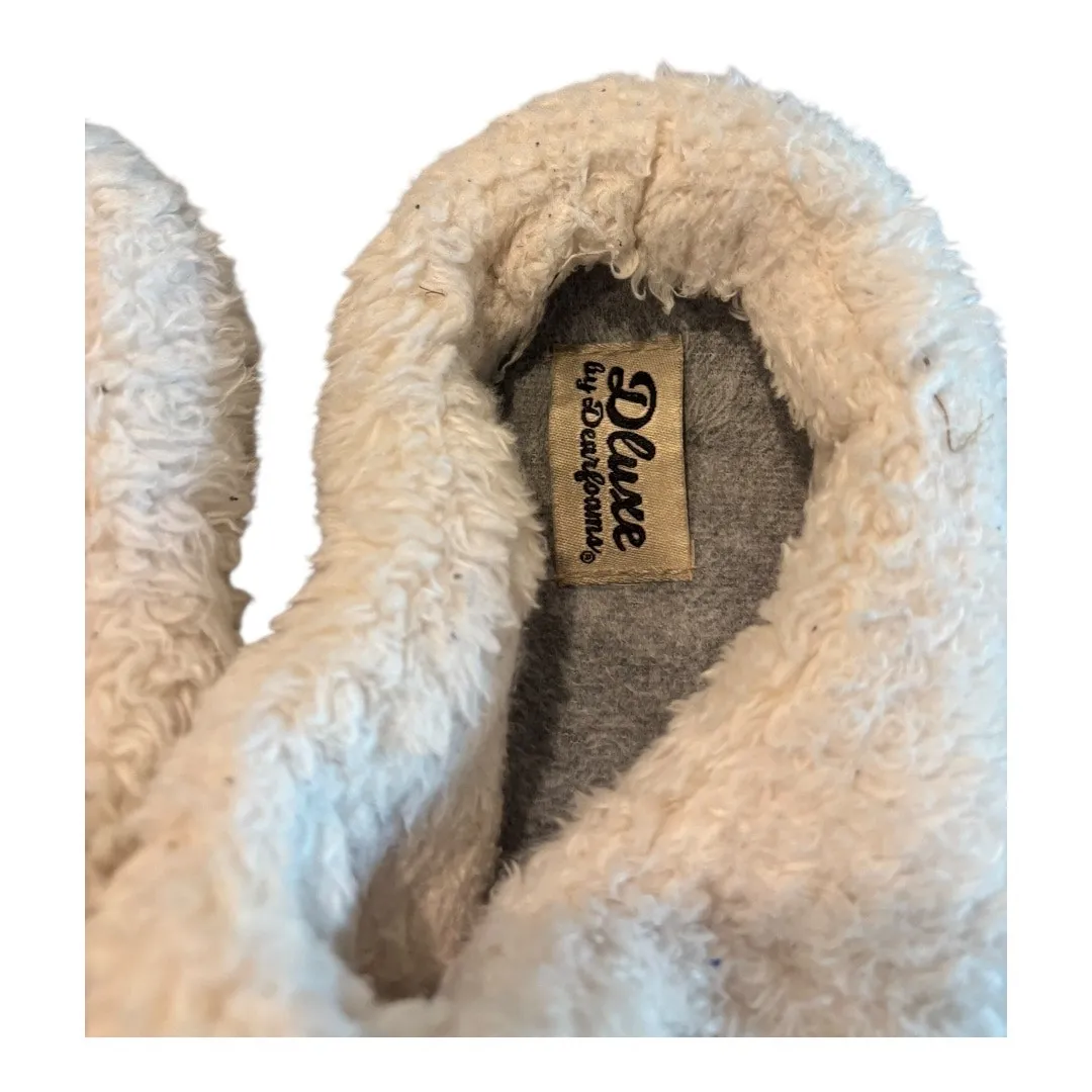 Dearfoams Deluxe  Slippers Women's White Size L 9/10 - Image 3