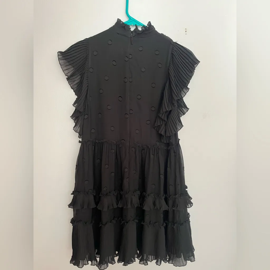 KATE SPADE Devore Bakery Dot Mini Dress‎ W/ Ruffles. Size 0 - Image 3