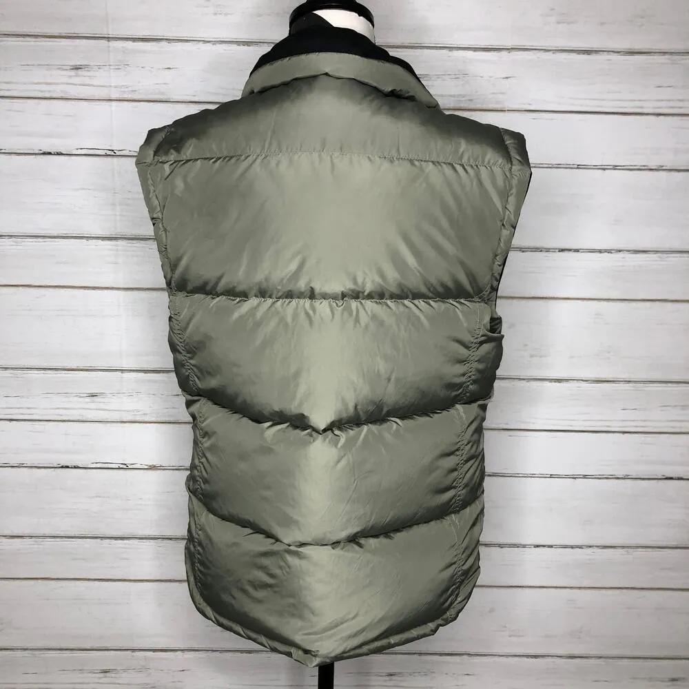 Woolrich Puffer Vest Down Reversible Black Green Size Small - Image 5