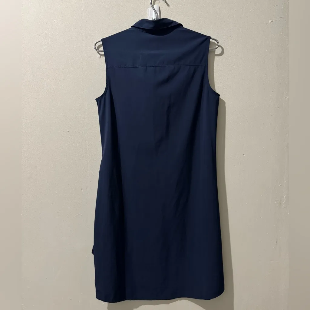 Eddie Bauer women’s Departure Sleeveless Shirt Dress in Navy size Small - Image 2