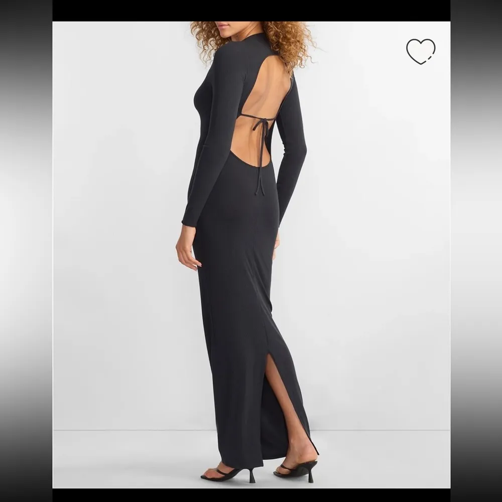 Ribbed Knit Tie-Back Lounge Dress - Image 2