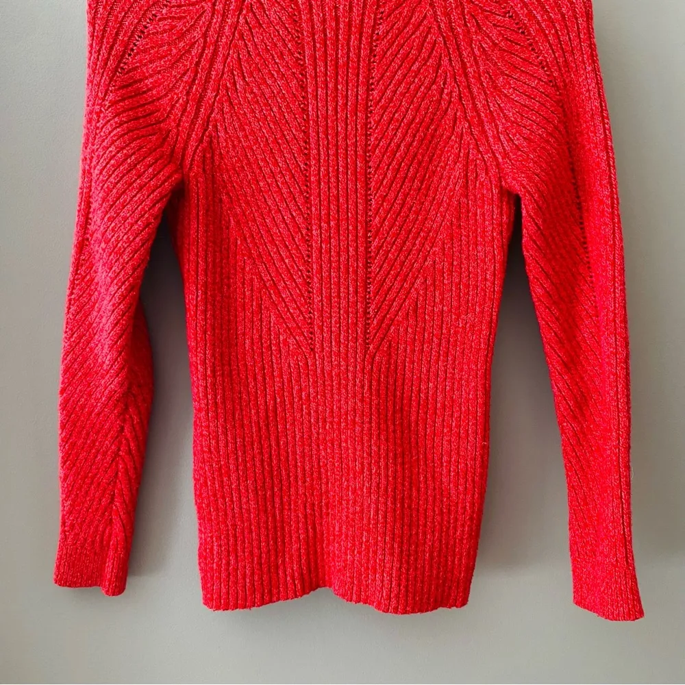 Sundance Ribbed Turtleneck Sweater Red Sz Small - Image 6