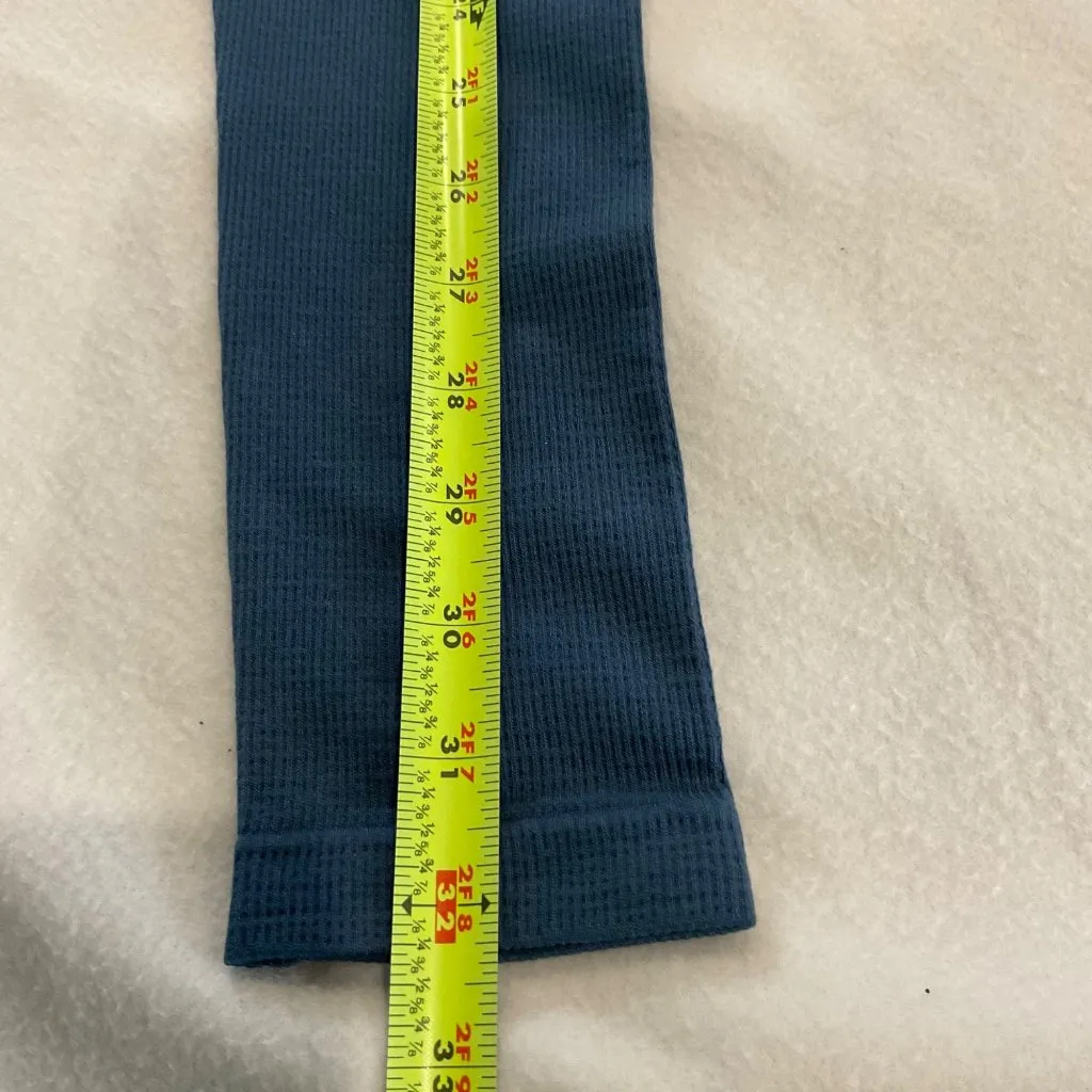 NWT HATCH The Body Rib Legging slate blue turquoise SZ XS belly29 - Image 4