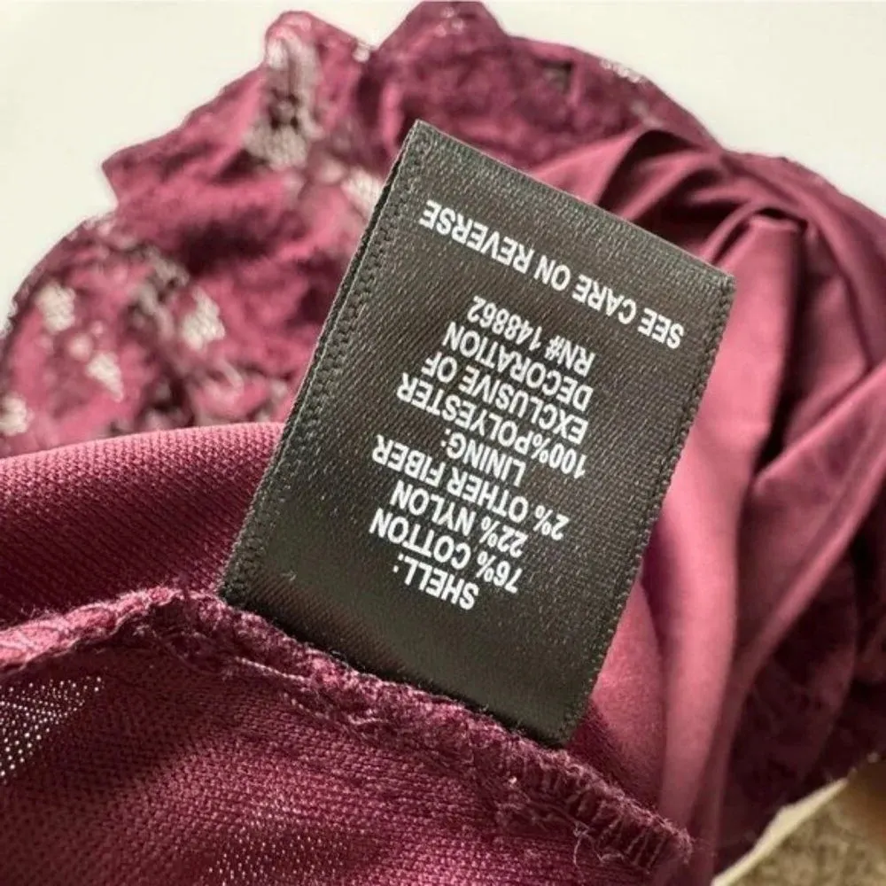 Torrid Burgundy Mini Lace Trapeze Dress Size 3XL‎ - Image 9