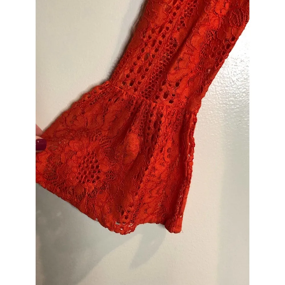 Endless Rose red Ornage Lace XS Boutique Bohemian Boho Going Out Dress - Image 92