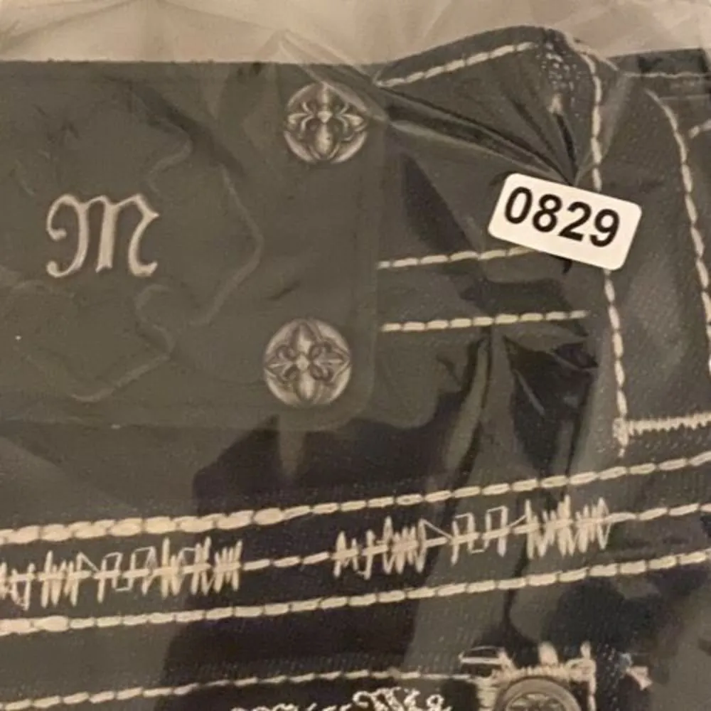 Miss Me Jeans Womens Size 26 dark wash capri Denim stitched fleur de lis Pockets - Image 13