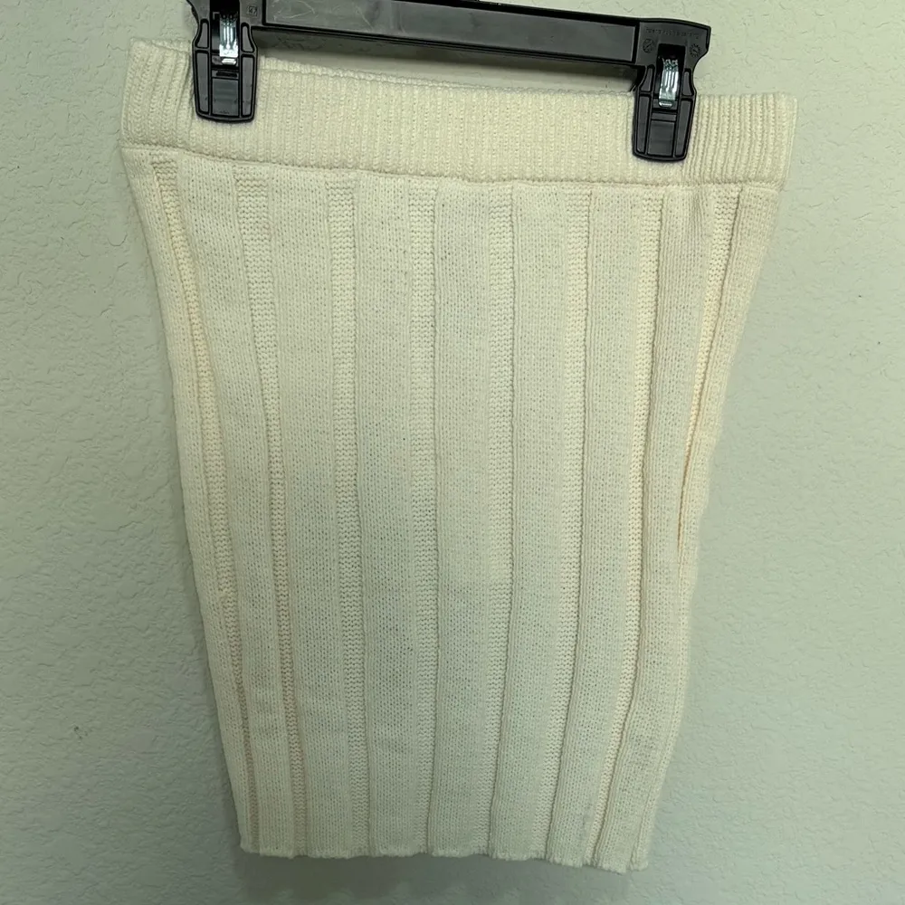 ZARA Cream Ivory Knit Ribbed Lightweight Mini Skirt Size Small NEW - Image 3