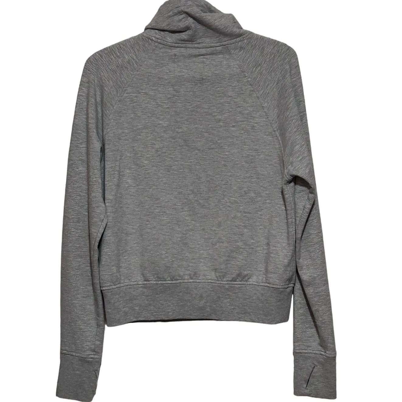 Victoria Sport Women's‎ Gray Silver Hoodie with Funnel Neck & Thumb Hole Size M - Image 2