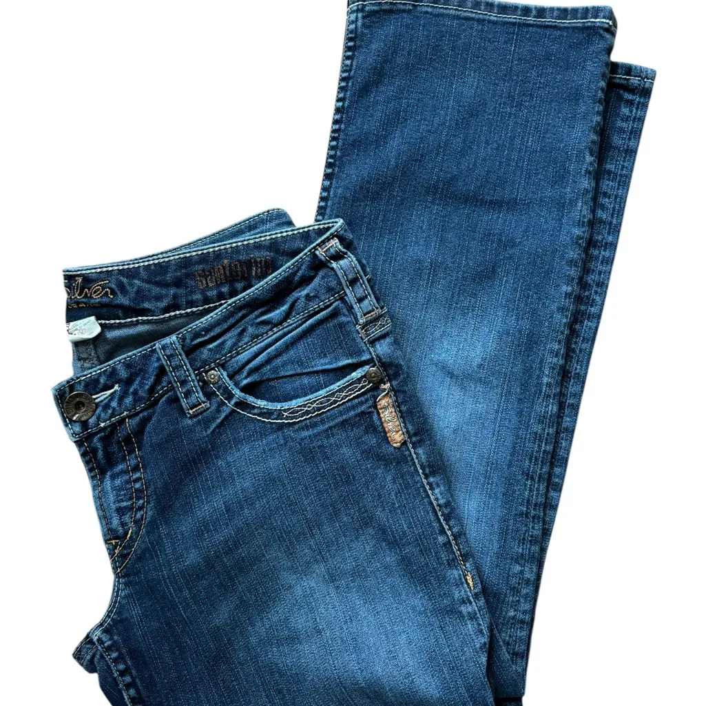 Lucky Brand Sweet N Crop Stretch Jean Size 8/29X25 Boho Western Hippy Earthy - Image 3