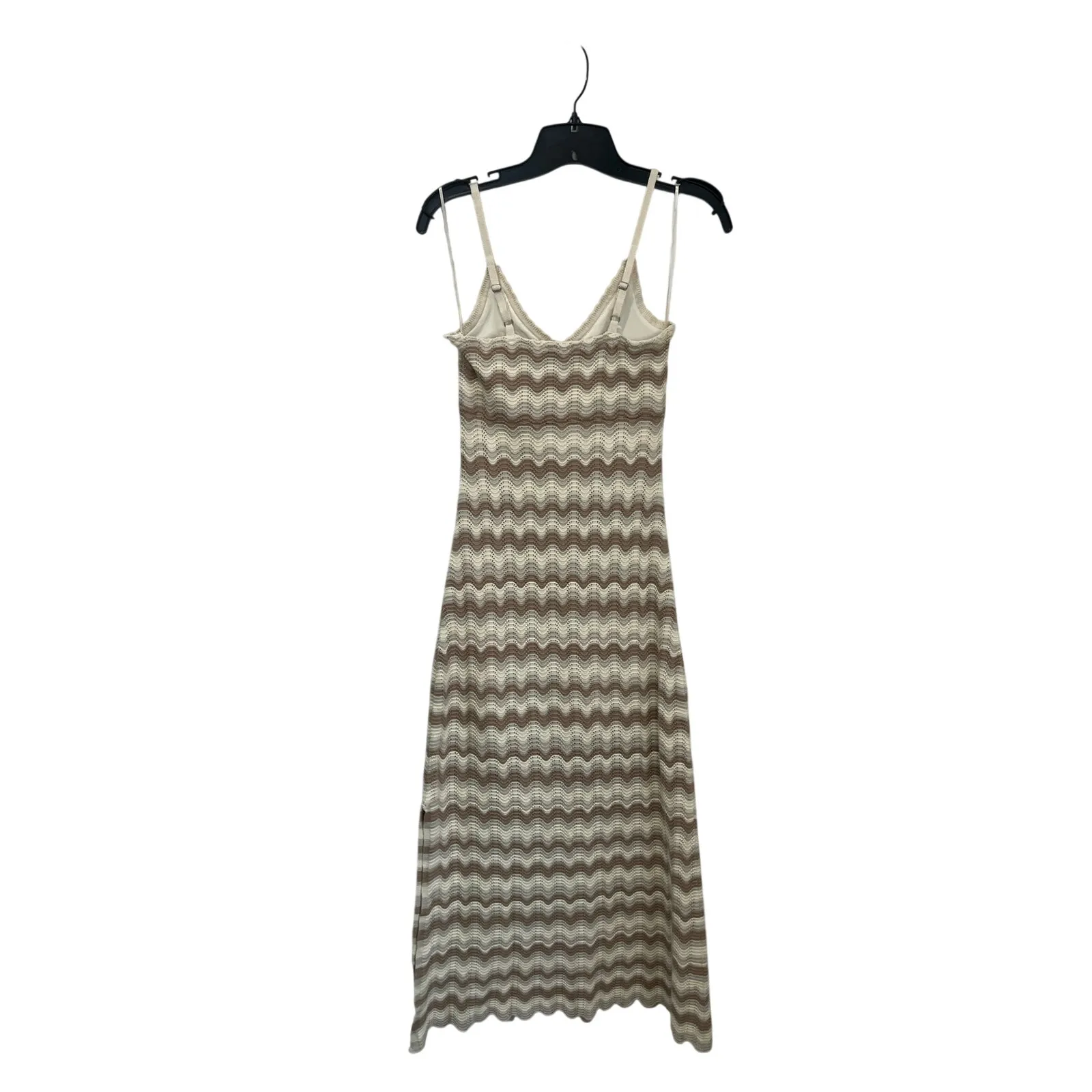 Hollister Crochet Knit Neutral Chevron Boho Festival Midi Dress Size XS - Image 3