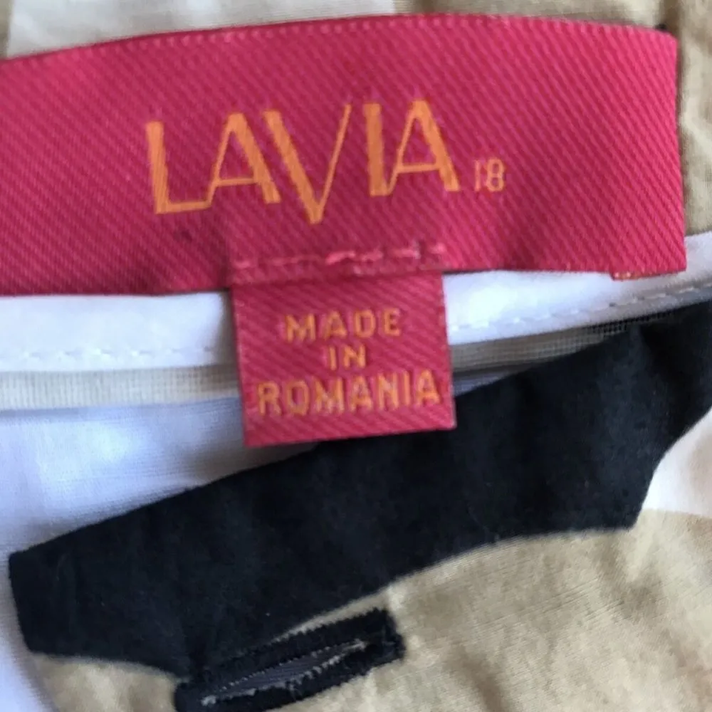 LaVia 18 Saks Fifth Avenue Career Color Block Dots Black Size 0 - Image 4