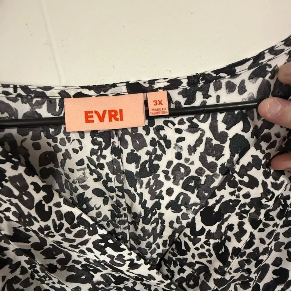 EVRI Black and White Leopard‎ Print Dress Size 3X - Image 3