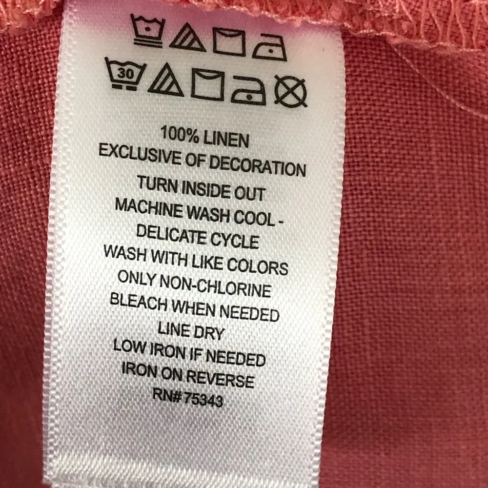 NEW Lucky Brand Pink Tiered Linen Sleeveless Dress Women’s Size Medium - Image 6