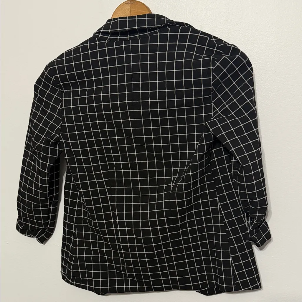 Soho Black and White Grid Blazer - Image 8