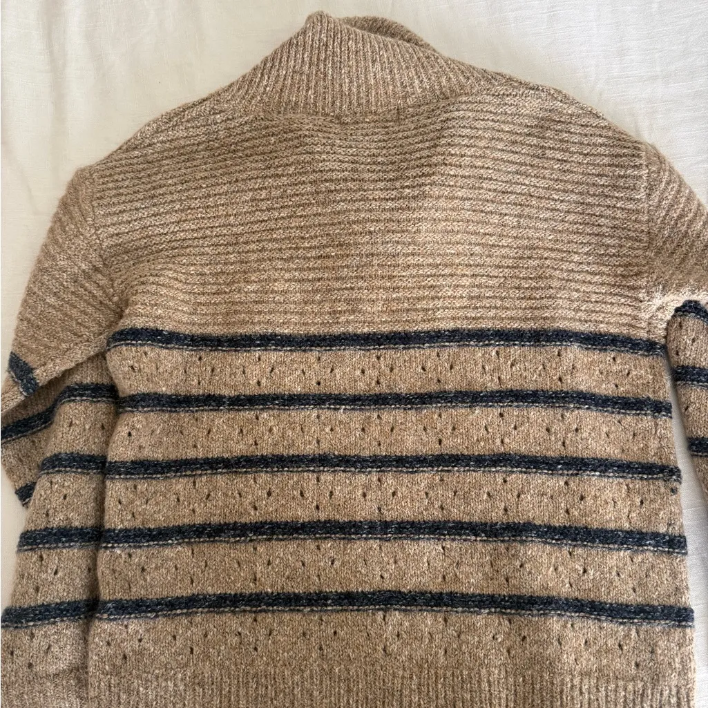 Heartloom Shawl Collar Striped Knit Sweater Size Small - Image 3