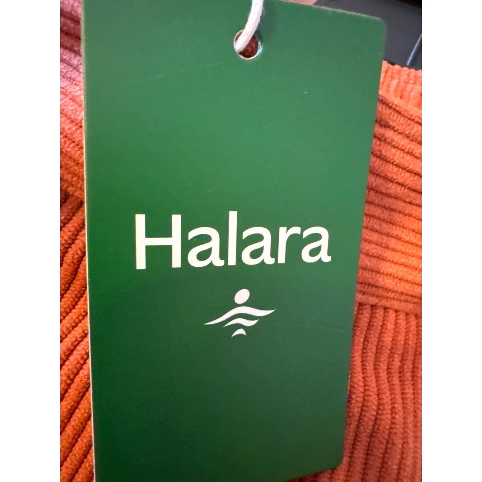 Halara Women's High Rise Button Corduroy Casual Pants Light Brown XL NWT - Image 6