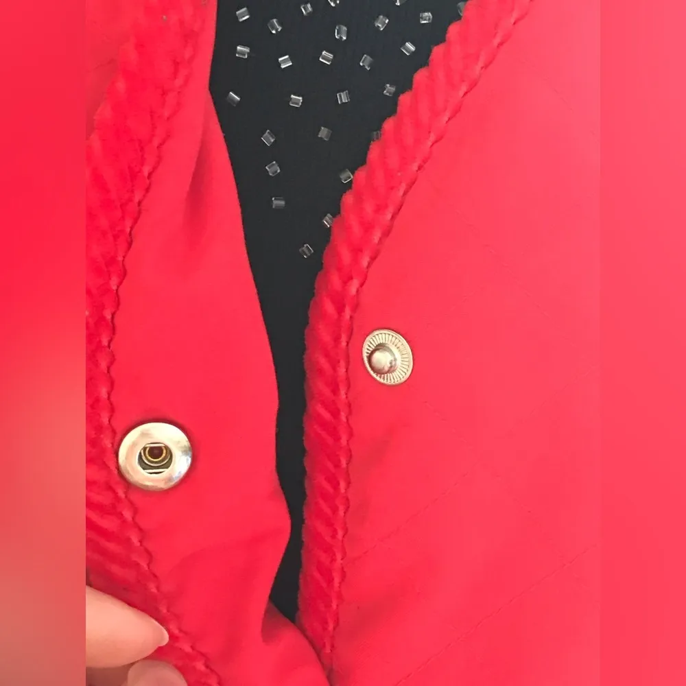 Liz Claiborne  Button Down Vest Red Size Large - Image 5